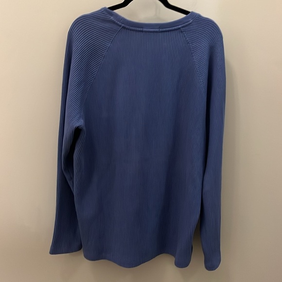 Theory Men’s River Top Waffle Knit Blue Size XXL Organic Cotton - Picture 7 of 7